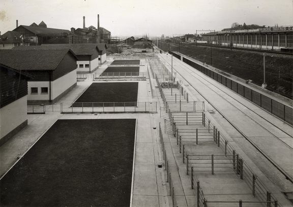Anonyme, Quai de triage des abattoirs de Malley, 04.1945, Musée Historique Lausanne.