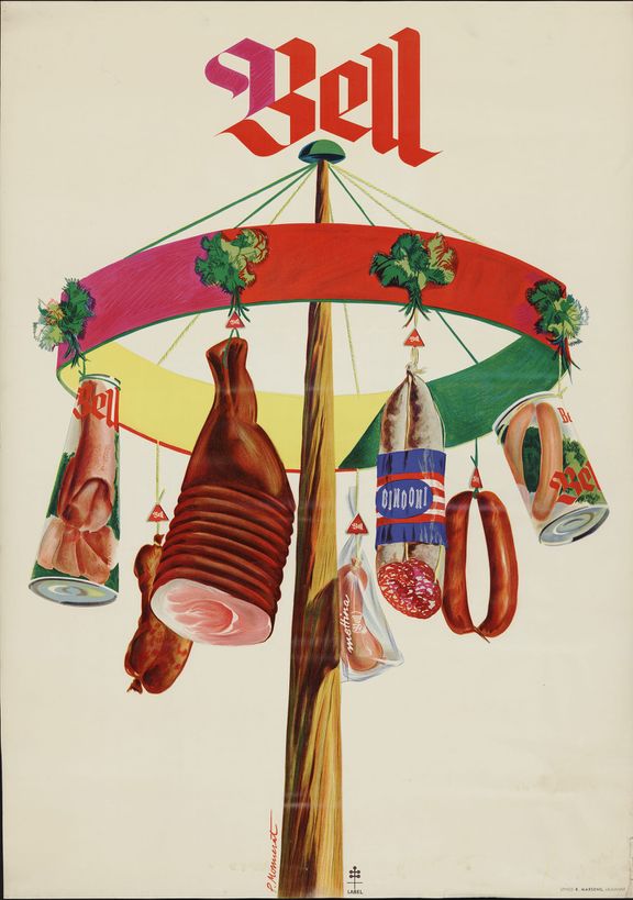 Pierre Monnerat, Bell, R. Marsens imprimeur, Lausanne, 1951, © Bell, Musée Historique Lausanne.