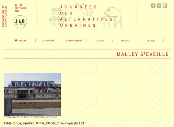 La réhabilitation du quartier de Malley au coeur des initiatives citoyennes des Journées des Alternatives Urbaines. © Journée des Alternatives Urbaines 2017.