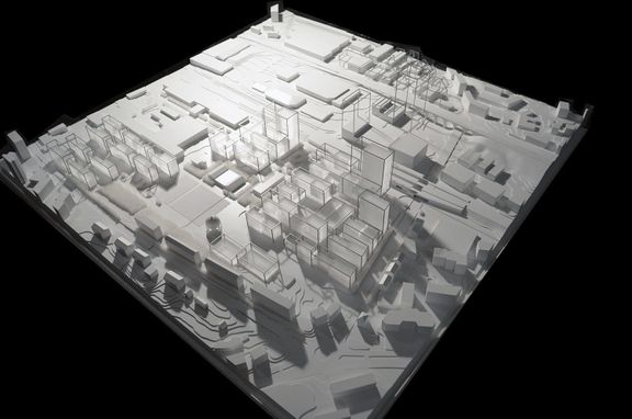 Maquette de projet Malley-Centre, 2015, © Stratégie et développement de l’Ouest lausannois.